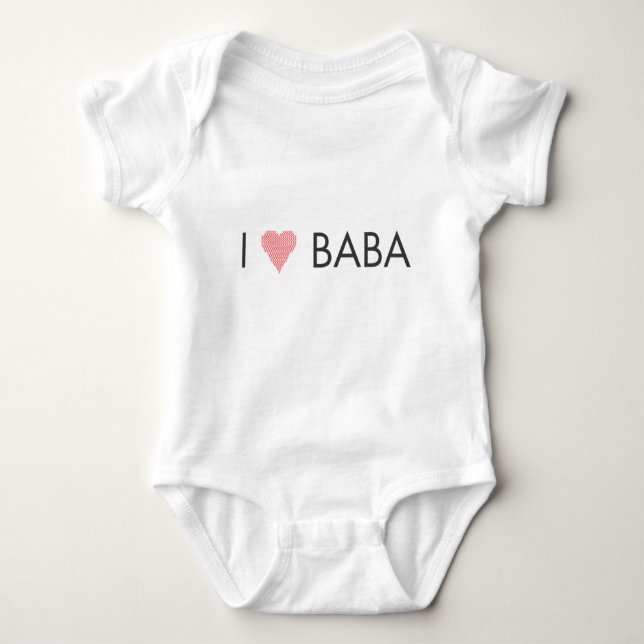Body Para Bebê MIM BABÁ do CORAÇÃO e DEDO (Frente)