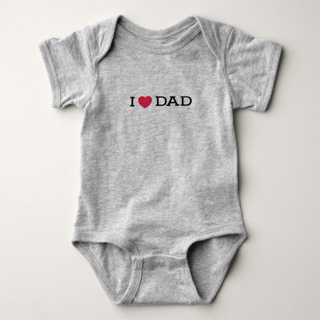 Body Para Bebê MIM bebê do PAI do CORAÇÃO uma parte (Frente)