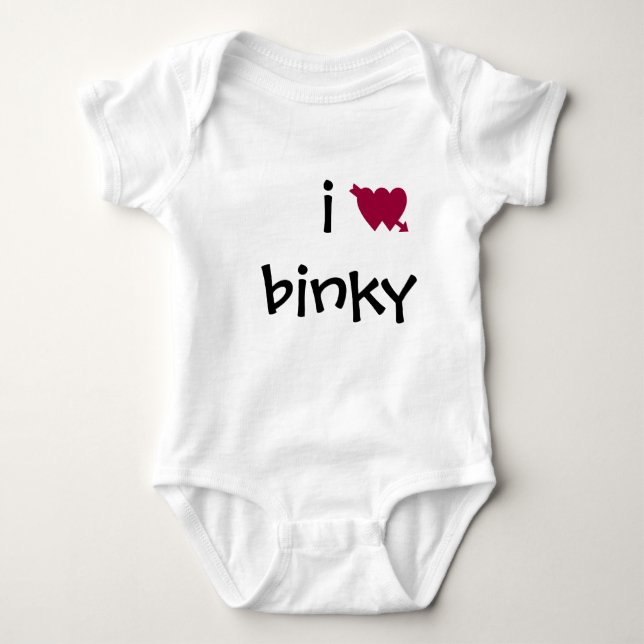 Body Para Bebê mim coração binky (Frente)