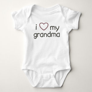 Body Para Bebê Mim coração meu Bodysuit da avó