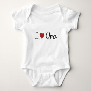 Body Para Bebê Mim coração Oma