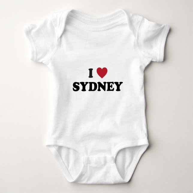 Body Para Bebê Mim coração Sydney Austrália (Frente)