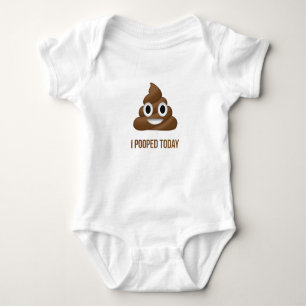 Body Para Bebê Mim de Pooped Emoticon engraçado hoje