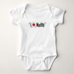 Body Para Bebê Mim Mastiffs (do coração)