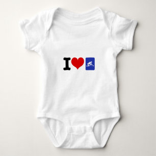 Body Para Bebê Mim ondulação do coração