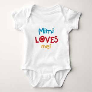 Body Para Bebê Mimi ama-me t-shirt e presentes