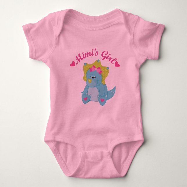Body Para Bebê Mimis Girl Dinosaur (Frente)