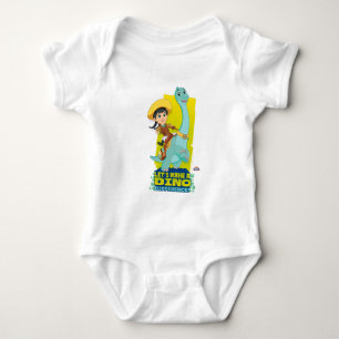 Body Para Bebê Min & Clover Fazendo uma Diferença Dino