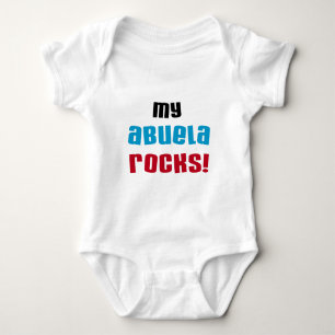 Body Para Bebê Minha Abuela Rocks T-shirts e presentes