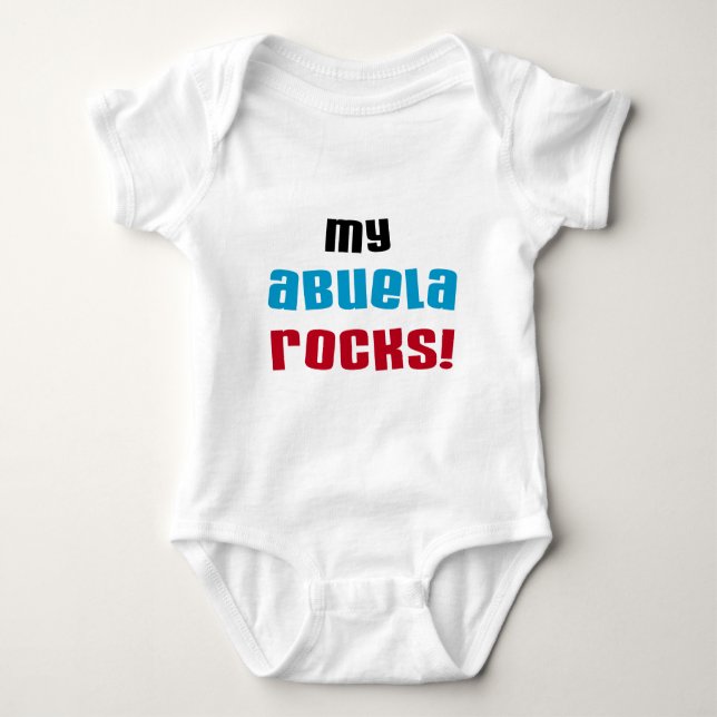 Body Para Bebê Minha Abuela Rocks T-shirts e presentes (Frente)