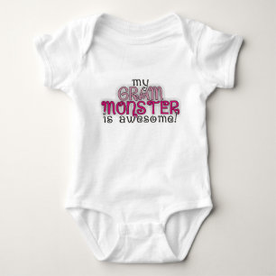 Body Para Bebê Minha avó, Gram Monster, é demais! Girl Onsie
