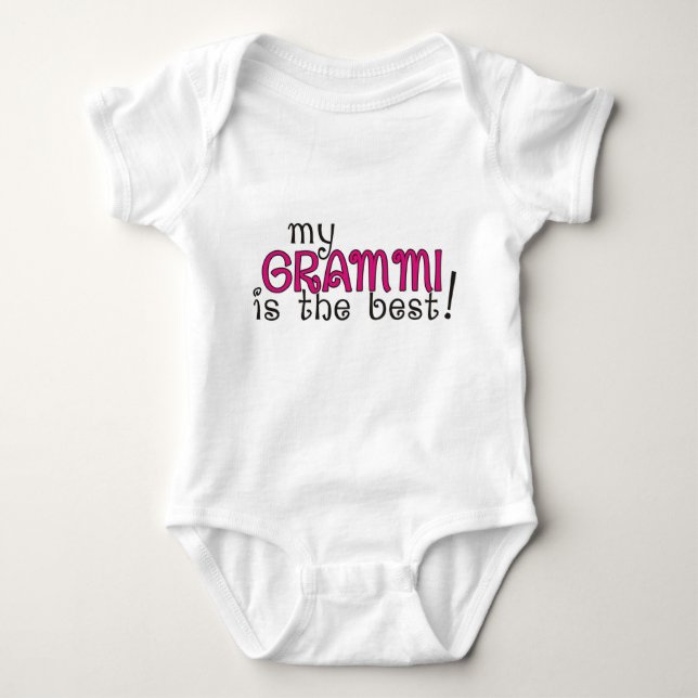 Body Para Bebê Minha avó Grammi é a melhor! Girl Onsie (Frente)
