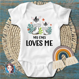 Body Para Bebê Minha avó me ama Zebra