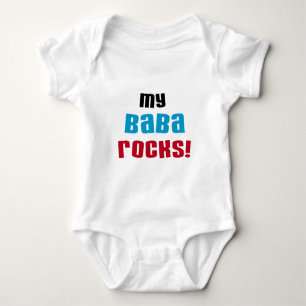 Body Para Bebê Minha Baba Rocks T-shirts e presentes