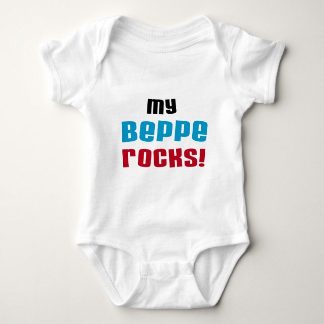 Body Para Bebê Minha Beppe Rocks T-shirts e presentes (Frente)