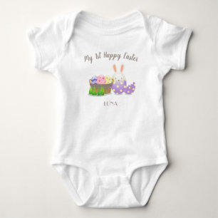 Body Para Bebê Minha Felz pascoa de 1 rua