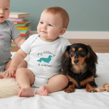 Minha Irmã é um Conjunto para Dachshund de Cabelo 