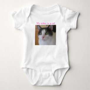 Body Para Bebê Minha irmã é um gato