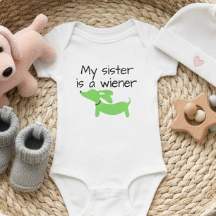 Body Para Bebê Minha Irmã é uma Esfregona (Cachorro)