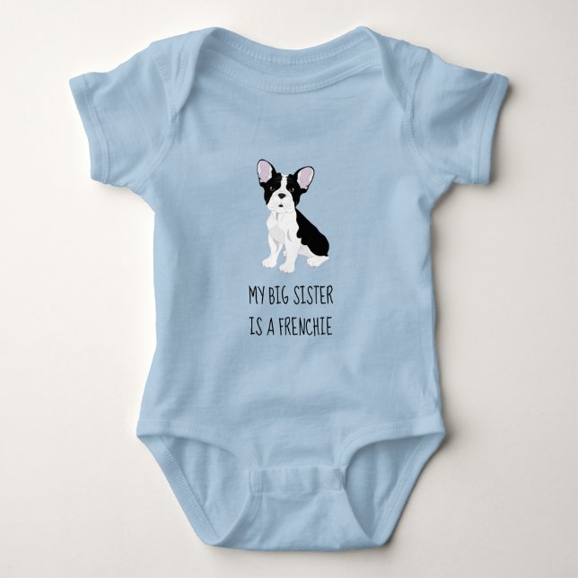 Body Para Bebê Minha Irmã Grande é uma Francesa Onsie (Frente)