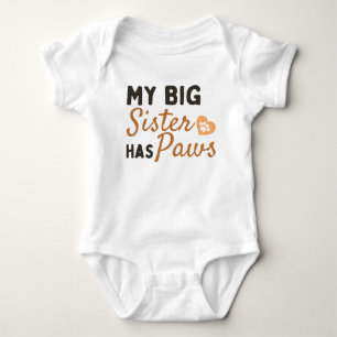 Body Para Bebê Minha Irmã Mais Velha Tem Patas - Fofo