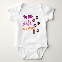 Body Para Bebê Minha Irmã Mais Velha Tem Patas - Fofo