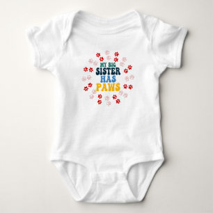 Body Para Bebê Minha Irmã Mais Velha Tem Patas - Fofo
