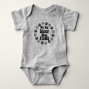 Body Para Bebê Minha Irmã Mais Velha Tem Patas - Fofo