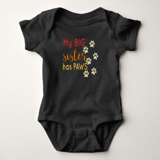Body Para Bebê Minha Irmã Mais Velha Tem Patas - Fofo