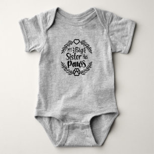 Body Para Bebê Minha Irmã Mais Velha Tem Patas - Fofo