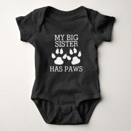 Body Para Bebê Minha Irmã Mais Velha Tem Paws Baby