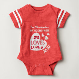 Body Para Bebê Minha MADRINHA ama-me com texto feito sob