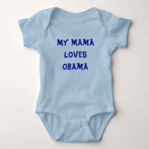 Body Para Bebê Minha Mãe ama Obama