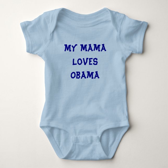 Body Para Bebê Minha Mãe ama Obama (Frente)