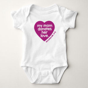 Body Para Bebê Minha mãe doa seu amor