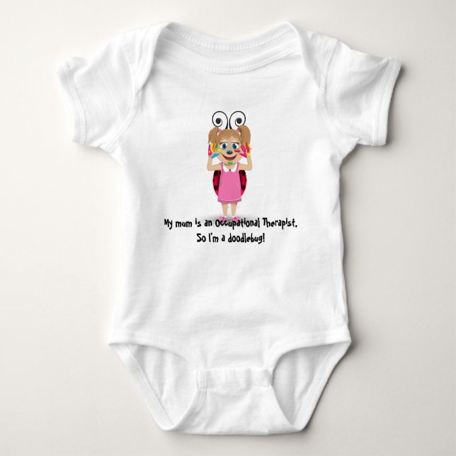 Body Para Bebê Minha mãe é um terapeuta ocupacional, bodysuit (Frente)