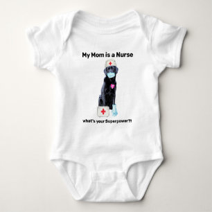 Body Para Bebê Minha Mãe É Uma Enfermeira De Cachorro Bonita