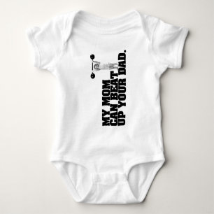 Body Para Bebê Minha mamã pode bater acima seu pai