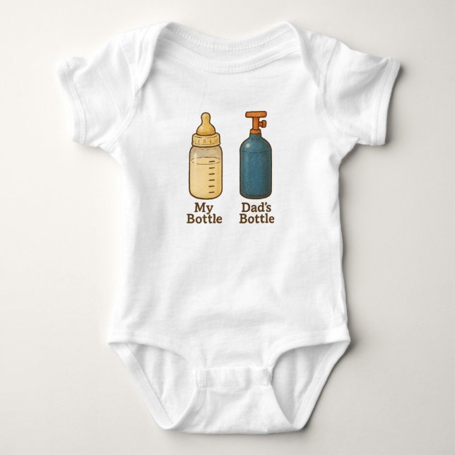 Body Para Bebê Minha Mamadeira, Mamadeira do Papai (Frente)