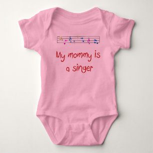 Body Para Bebê Minha mamãe é um cantor