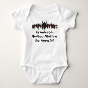 Body Para Bebê Minha mamãe funciona maratonas. Que sua mamãe fa