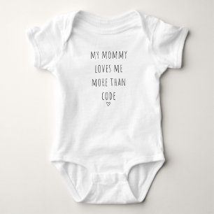 Body Para Bebê Minha Mamãe Me Ama Mais Que Um Programador Engraça