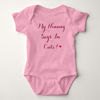Body Para Bebê Minha Ninang Diz que Sou Bonito!