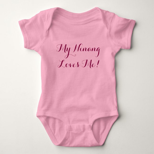 Body Para Bebê Minha ninang me ama! (Frente)
