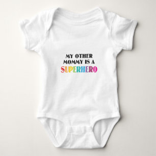 Body Para Bebê Minha outra mamãe é um super-herói