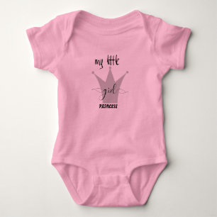 Body Para Bebê Minha Pequena Princesa Rosa