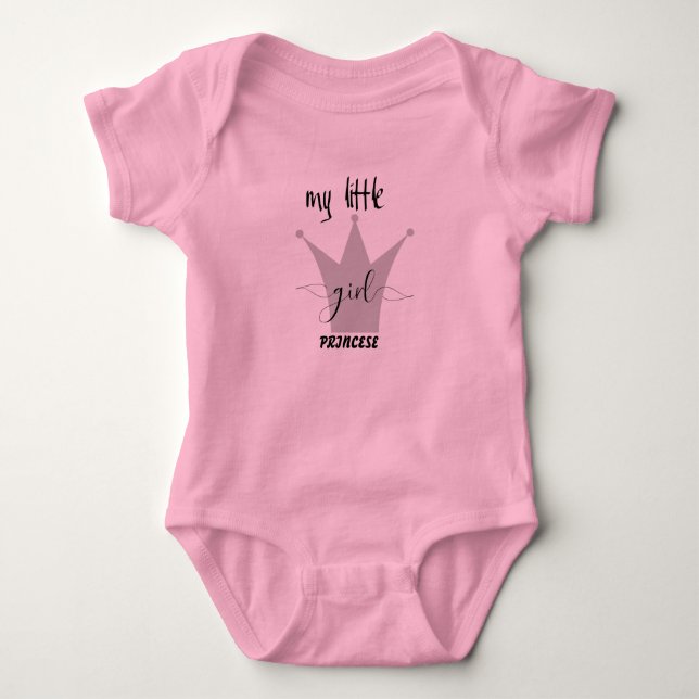 Body Para Bebê Minha Pequena Princesa Rosa (Frente)