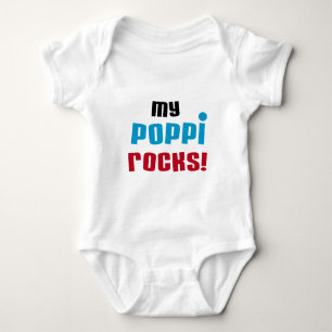 Body Para Bebê Minha Poppi Rocks T-shirts e presentes