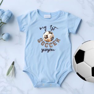 Body Para Bebê Minha Primeira Estação de Futebol, Watercolor Ball