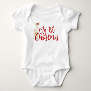 Body Para Bebê Minha Primeira Garota De Veado De Natal